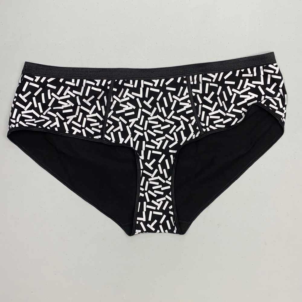 Déesse BLK/WHT Boy Shorts, 3X               AAA121